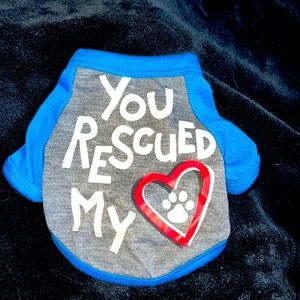 Gray and blue doggy T-shirt